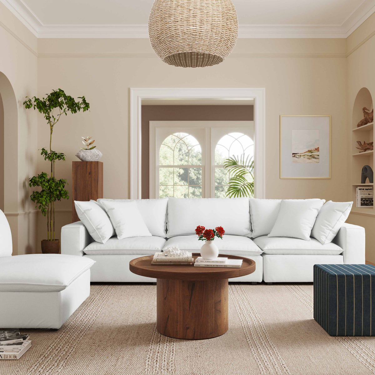 Cali 120" Performance Fabric Modular Sofa