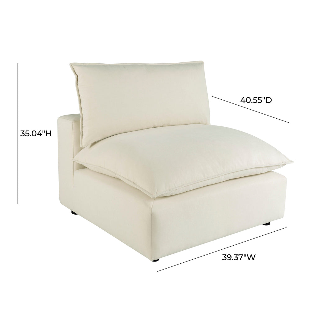 Cali Performance Fabric Modular Armless Chair