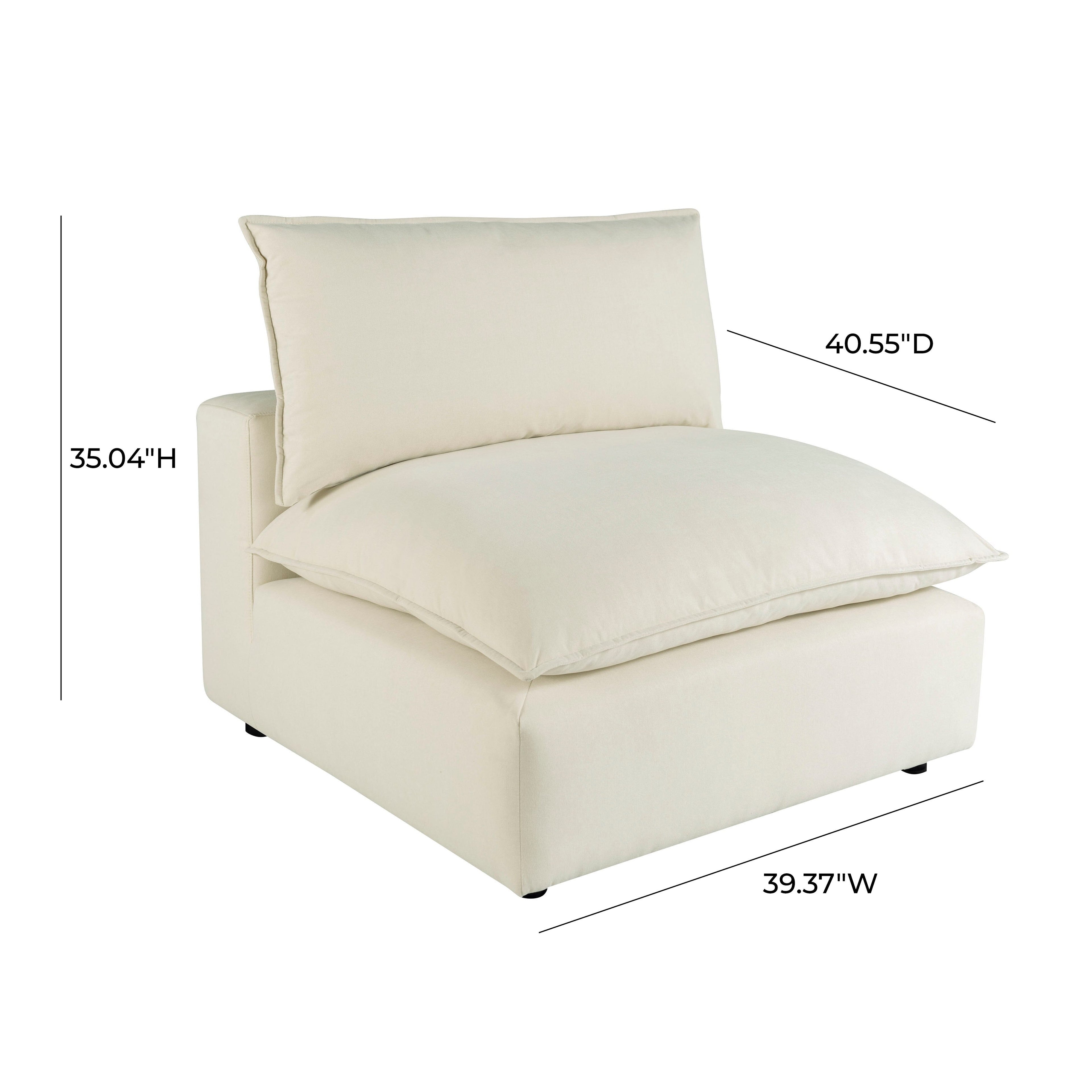 Cali Performance Fabric Modular Armless Chair