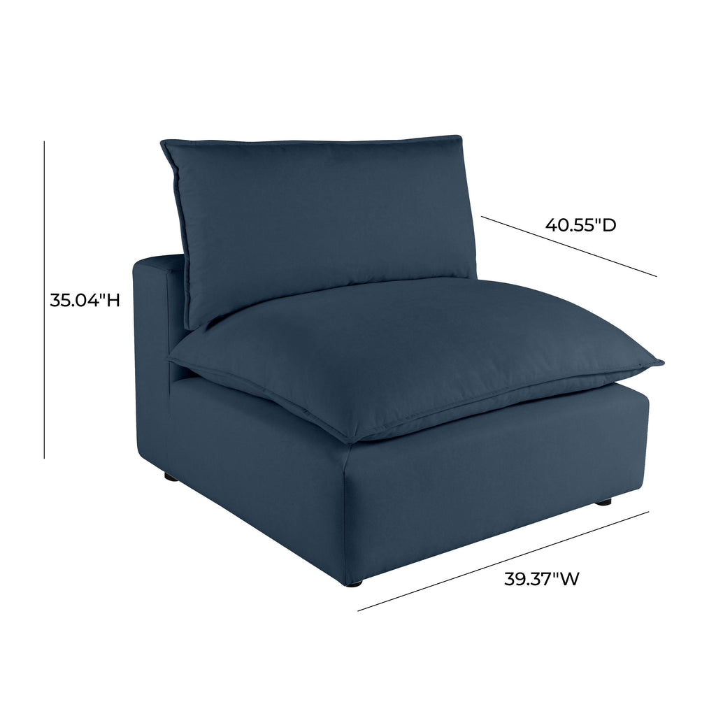 Cali Performance Fabric Modular Armless Chair