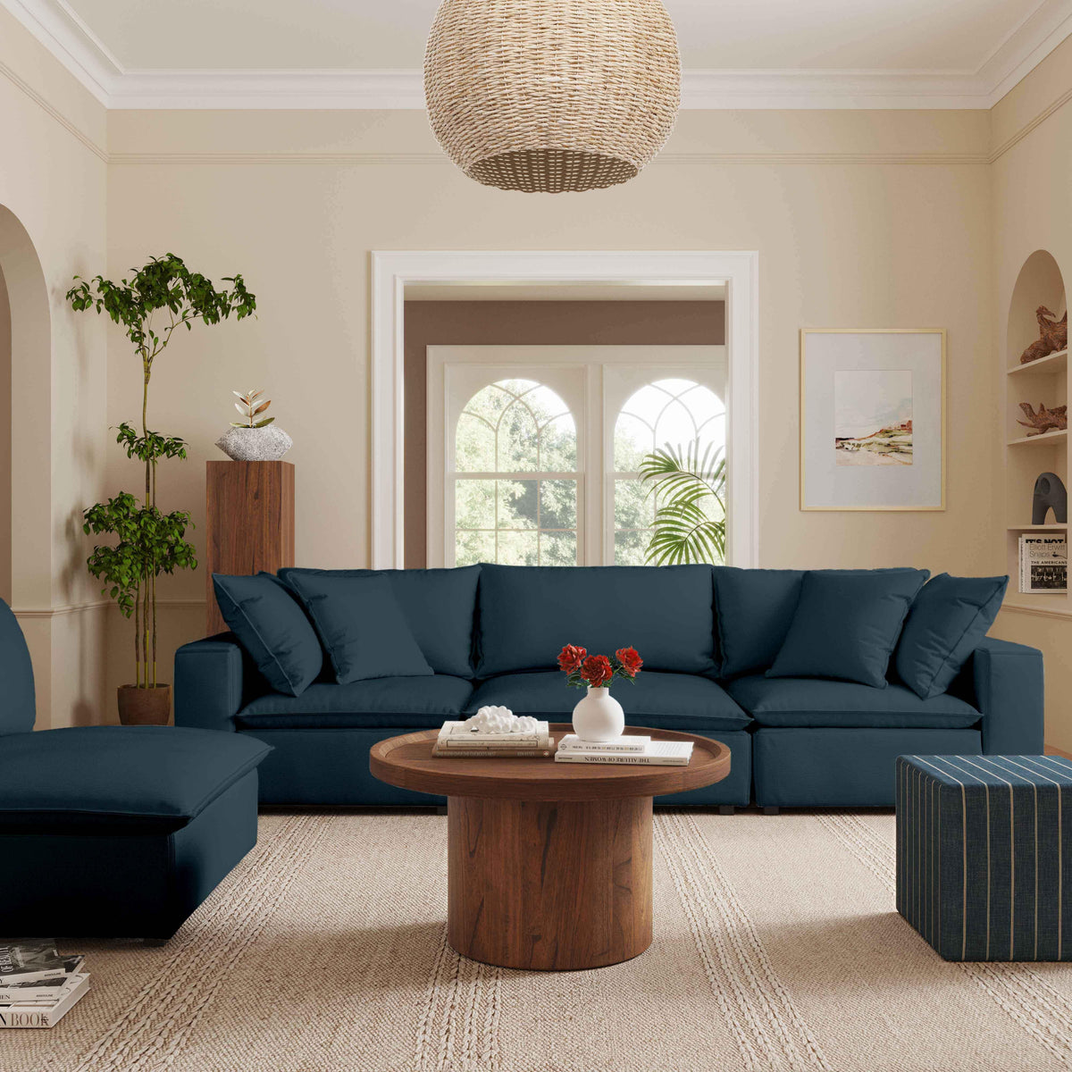 Cali 120" Performance Fabric Modular Sofa