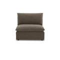 Cali Chocolate Brown Performance Velvet Armless Chair