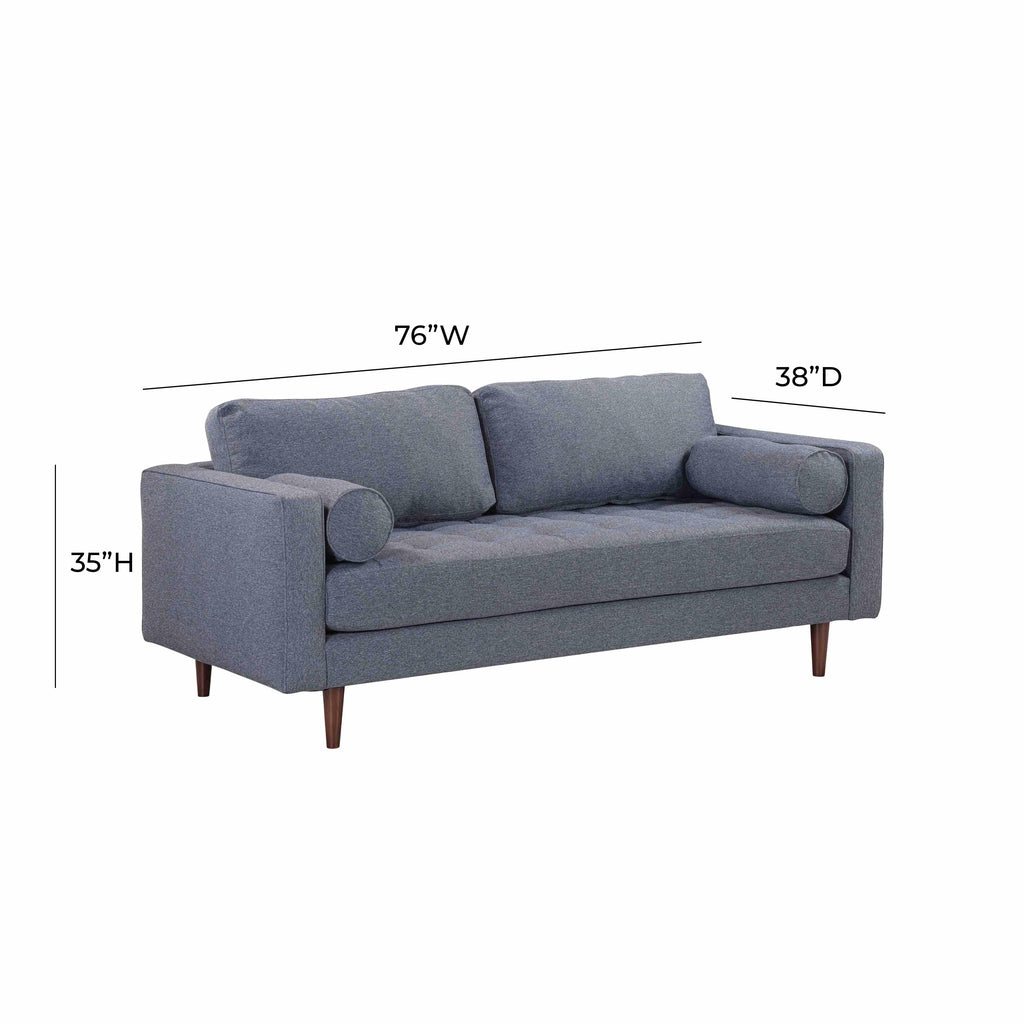 Cave 76" Tweed Loveseat