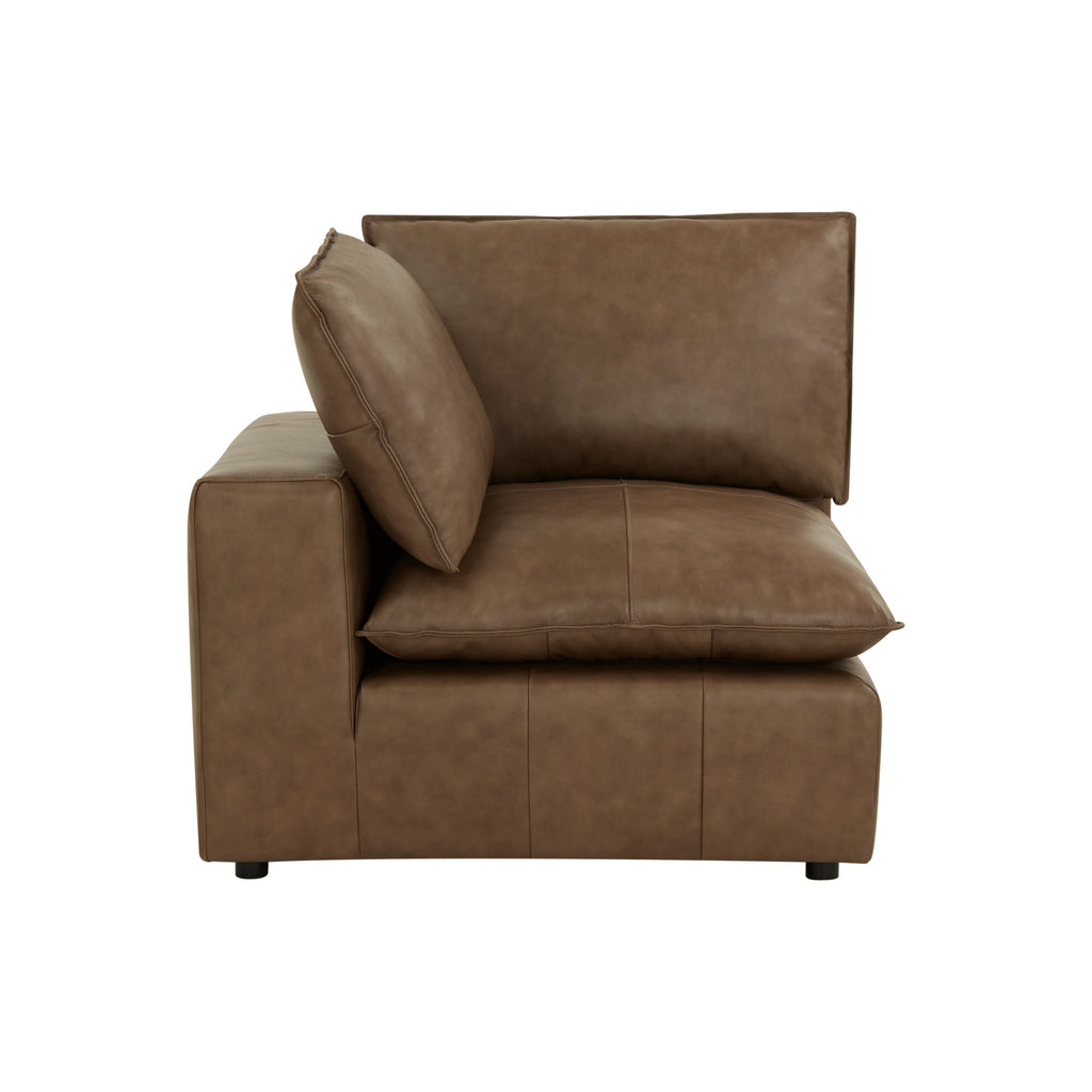 Cali Brown Leather Modular Corner Chair