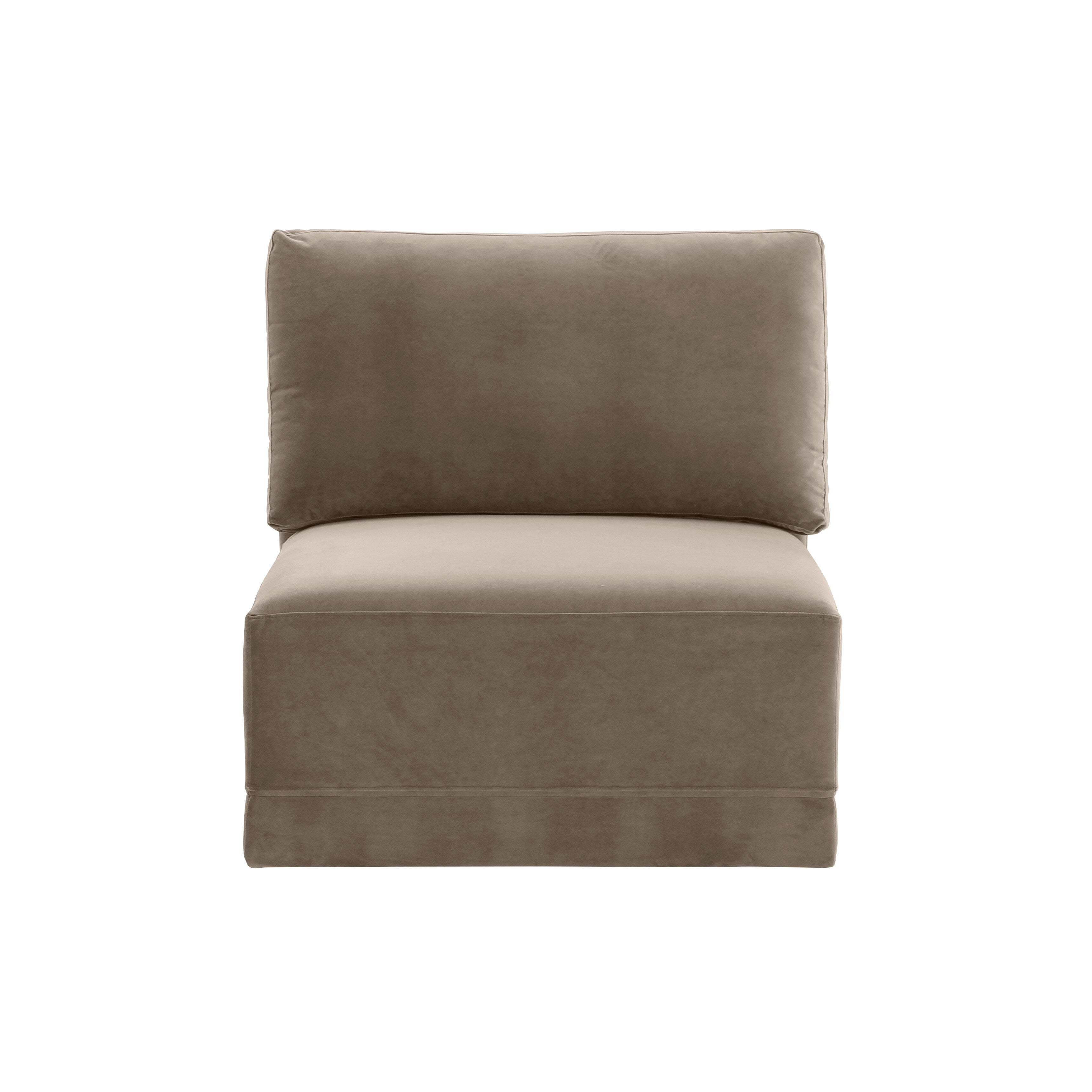 Willow Performance Velvet Modular Armless Chair