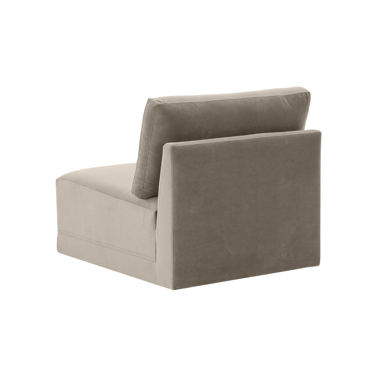 Willow Performance Velvet Modular Armless Chair