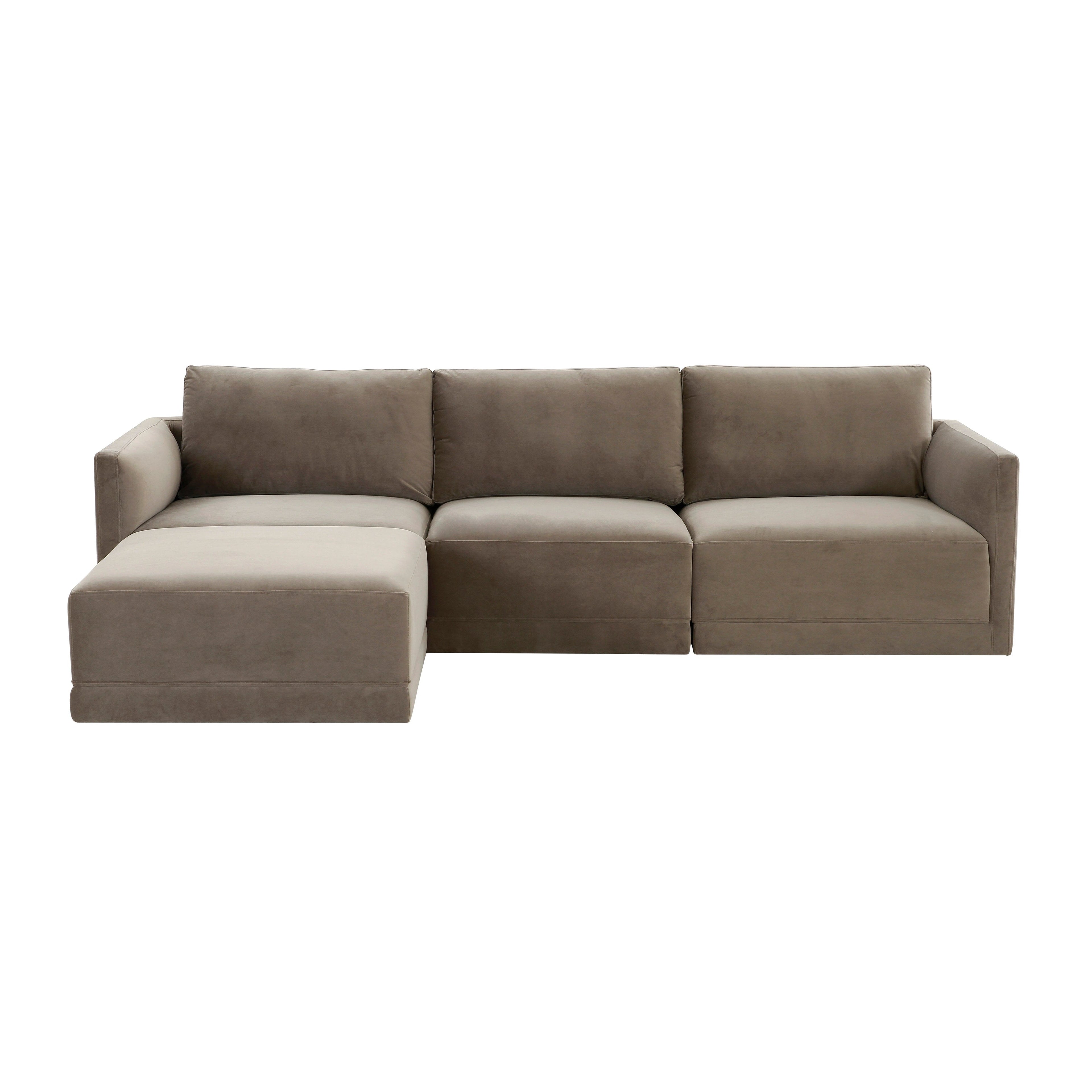 Willow 4-Piece Performance Velvet Modular Sectional