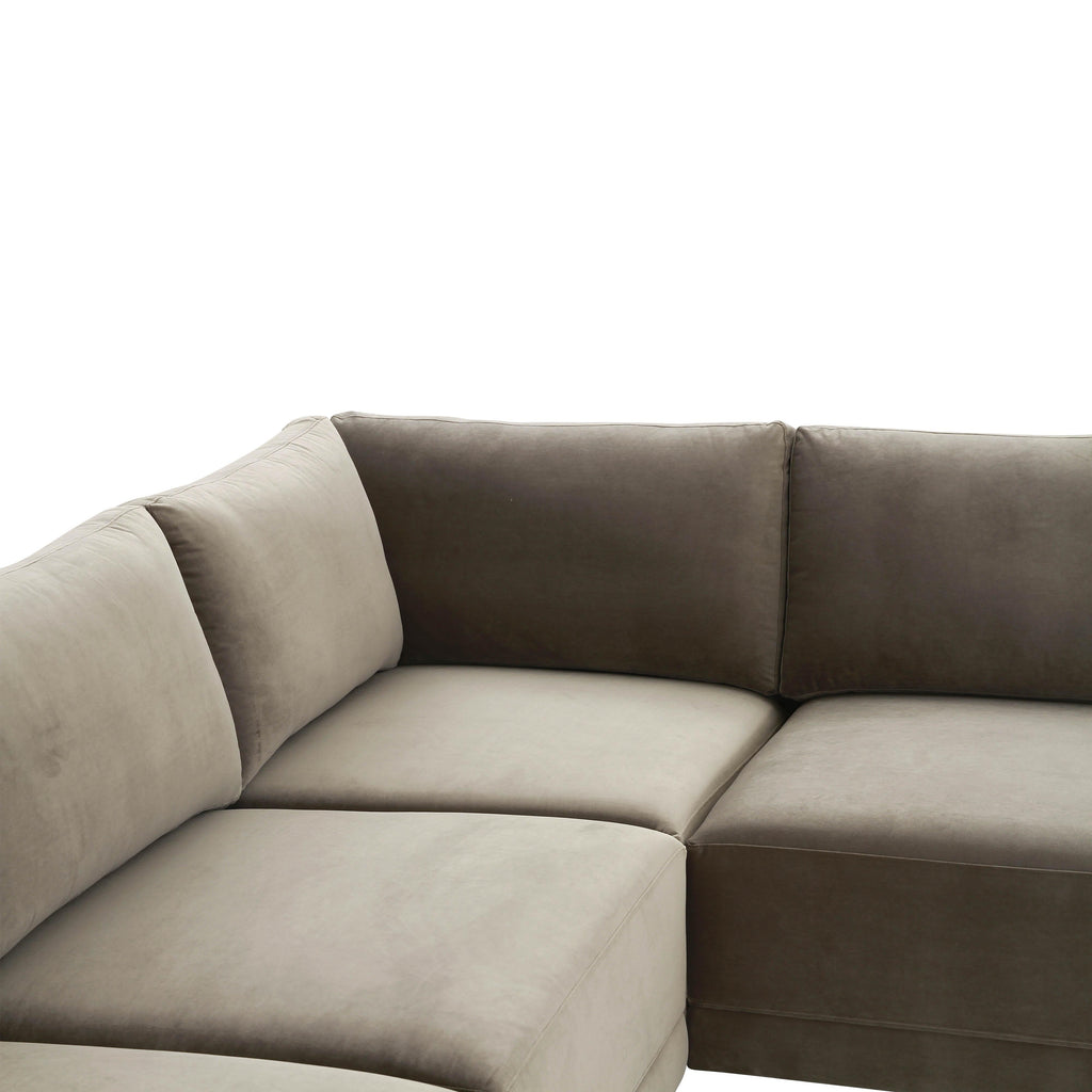 Willow 5-Piece Performance Velvet Modular L Sectional