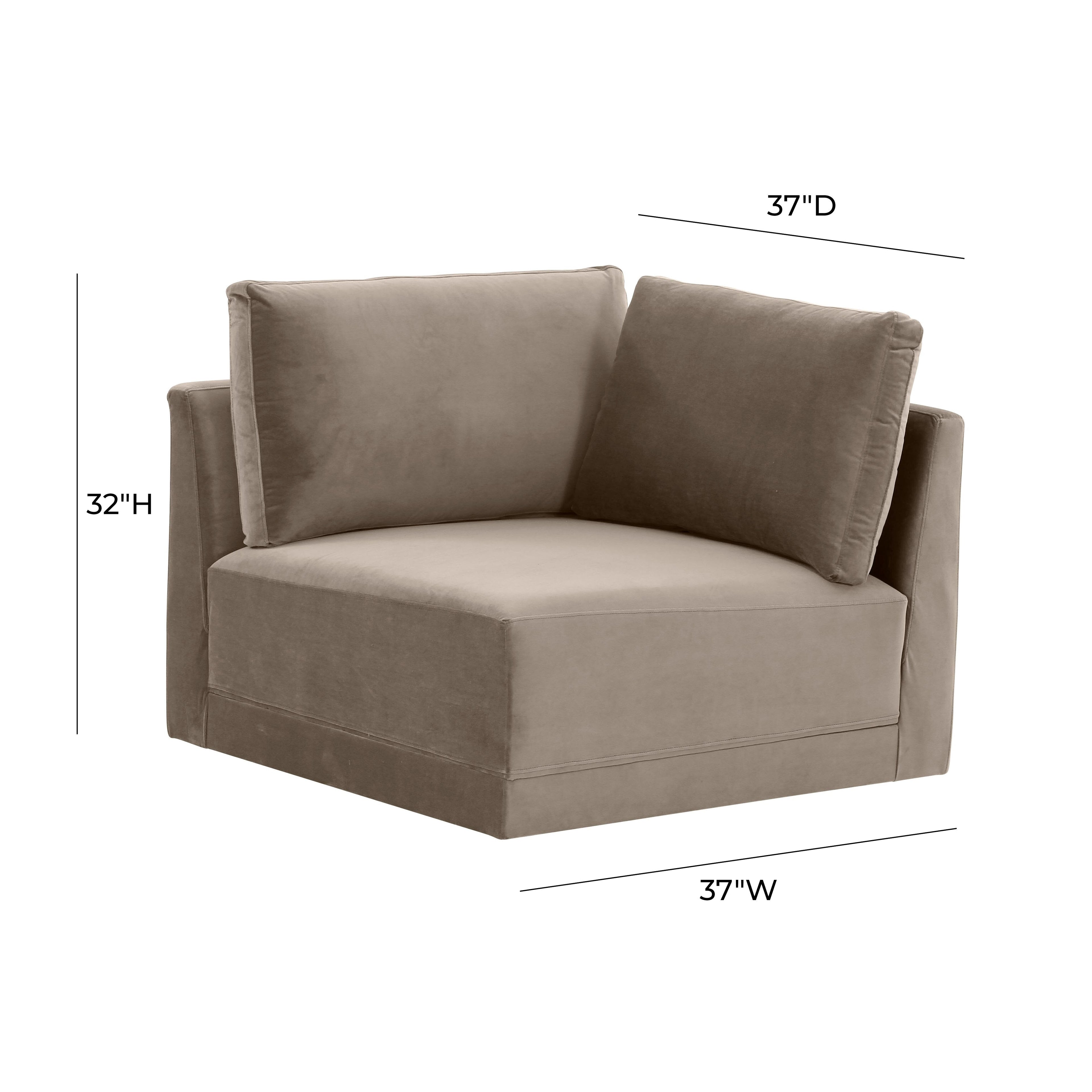 Willow Performance Velvet Modular Corner Chair