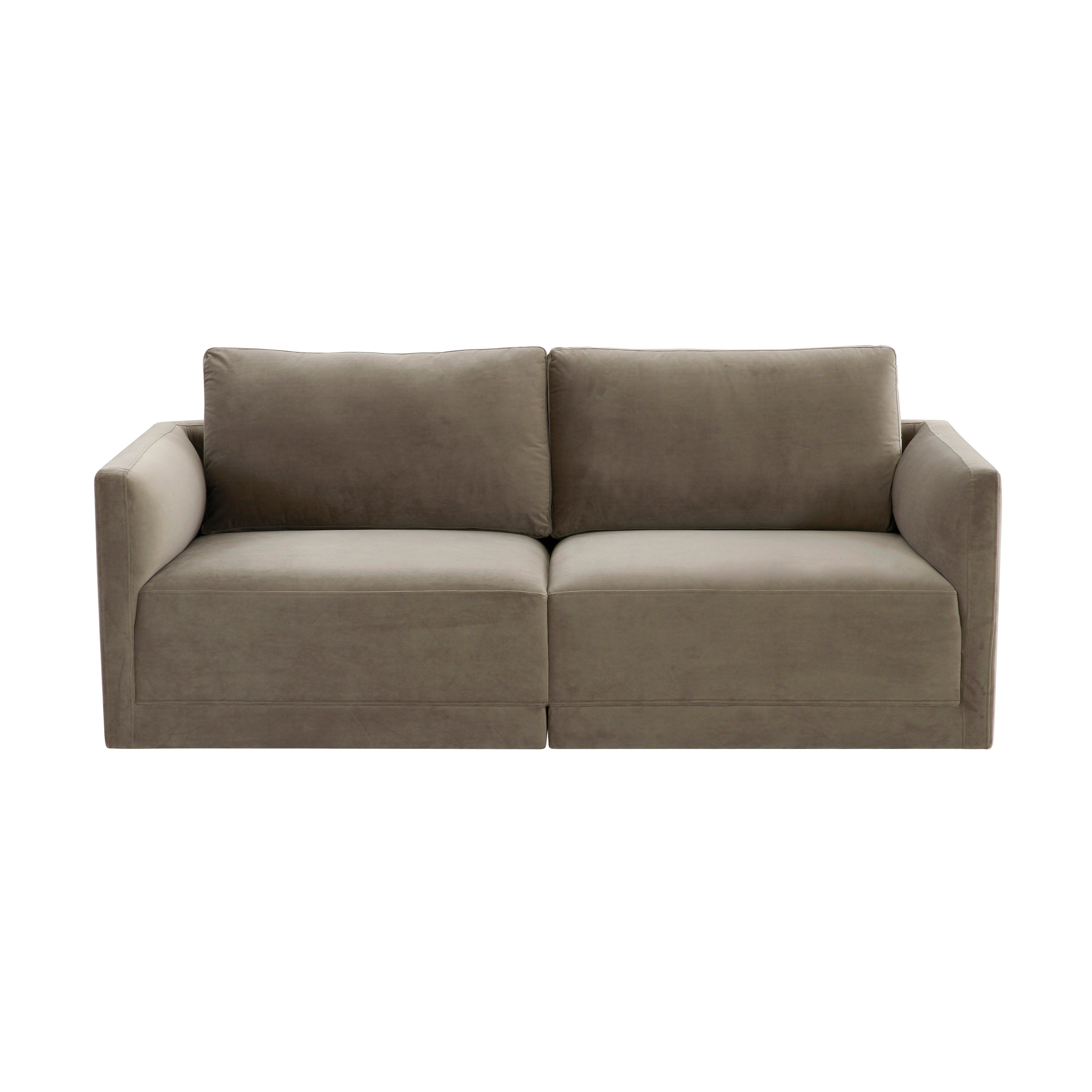 Willow 74" Performance Velvet Modular Loveseat
