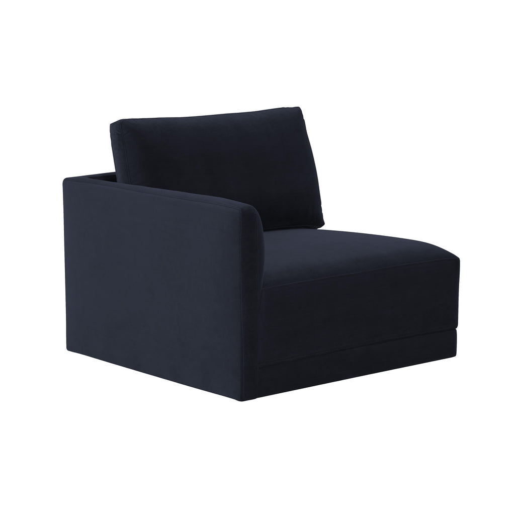 Willow Performance Velvet Modular LAF Corner Chair