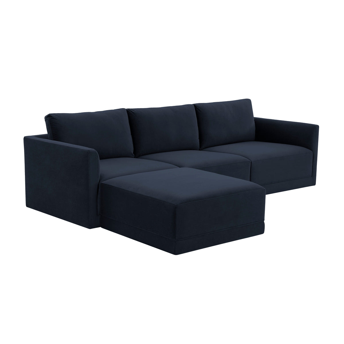 Willow 4-Piece Performance Velvet Modular Sectional
