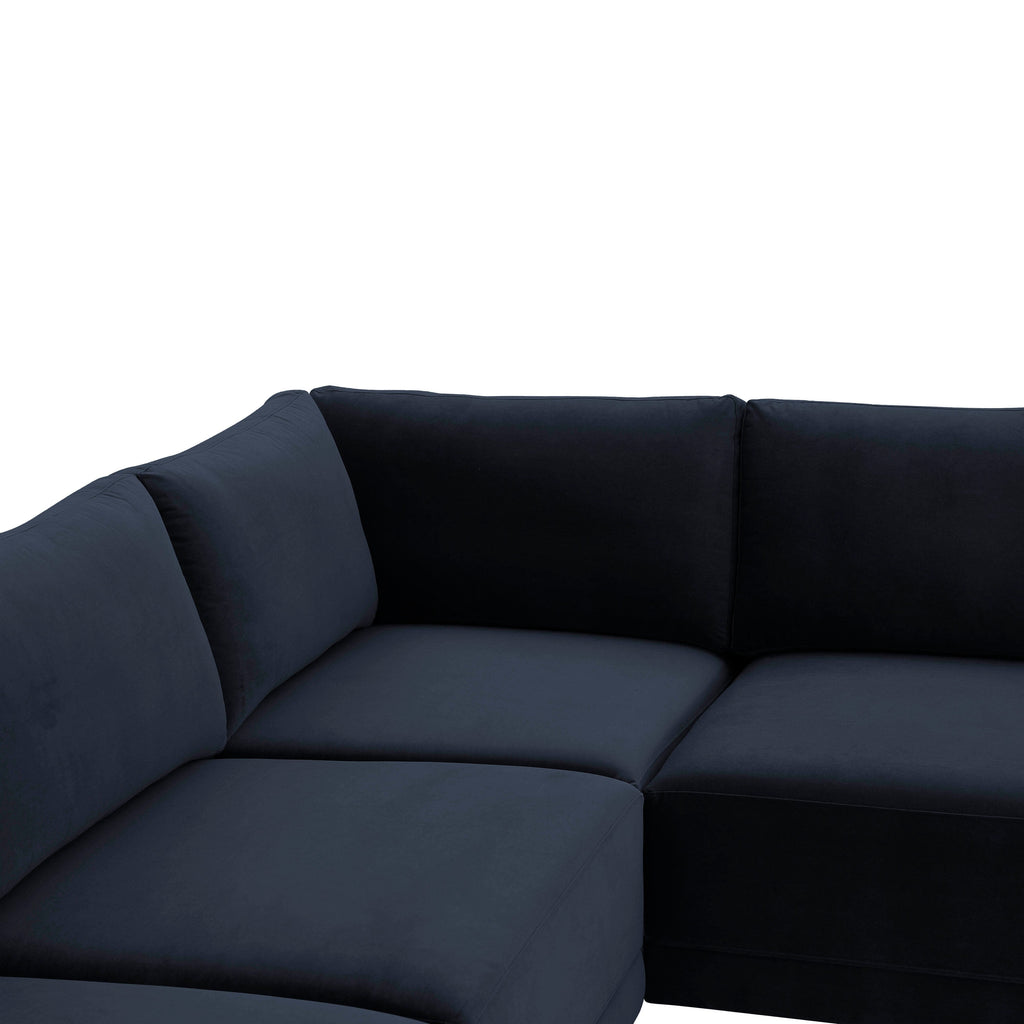 Willow 5-Piece Performance Velvet Modular L Sectional