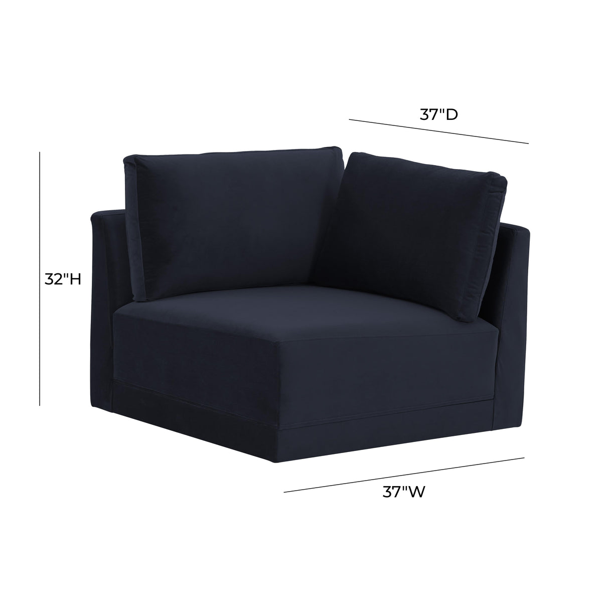 Willow Performance Velvet Modular Corner Chair