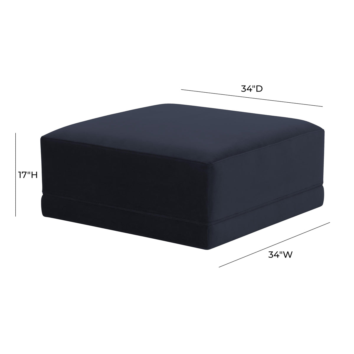 Willow Performance Velvet Modular Ottoman