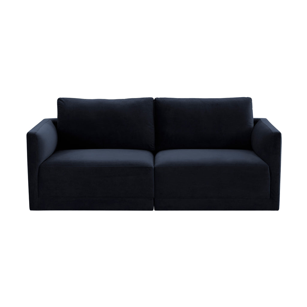 Willow 74" Performance Velvet Modular Loveseat