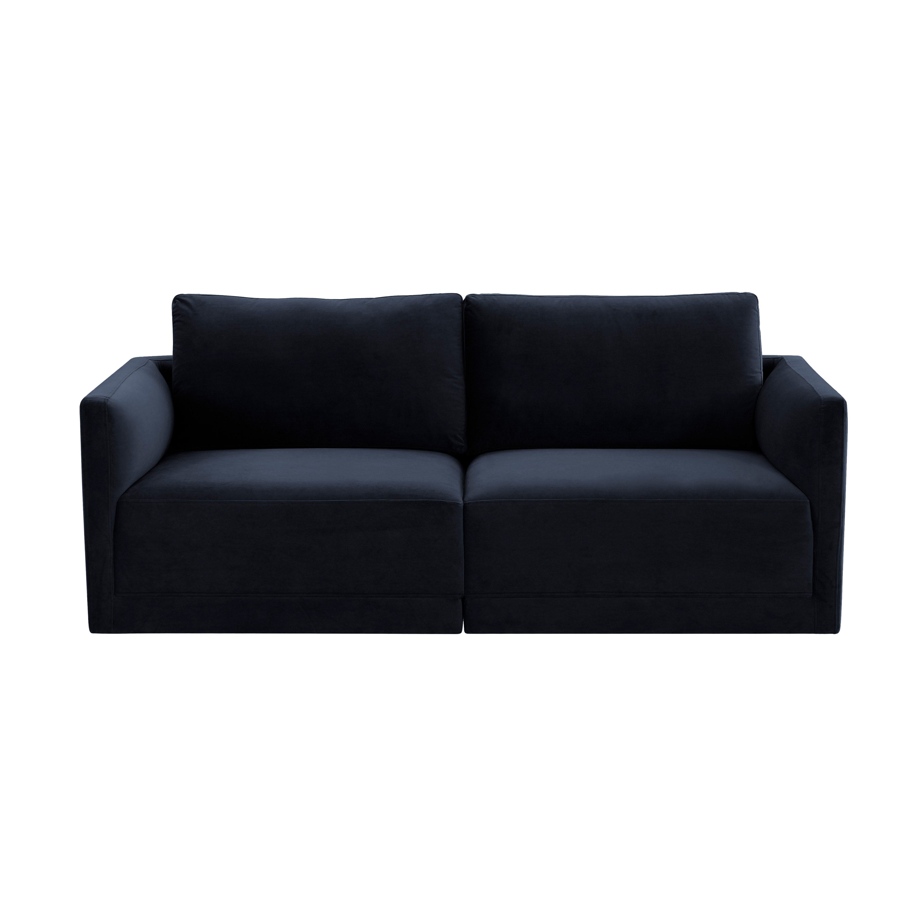 Willow 74" Performance Velvet Modular Loveseat