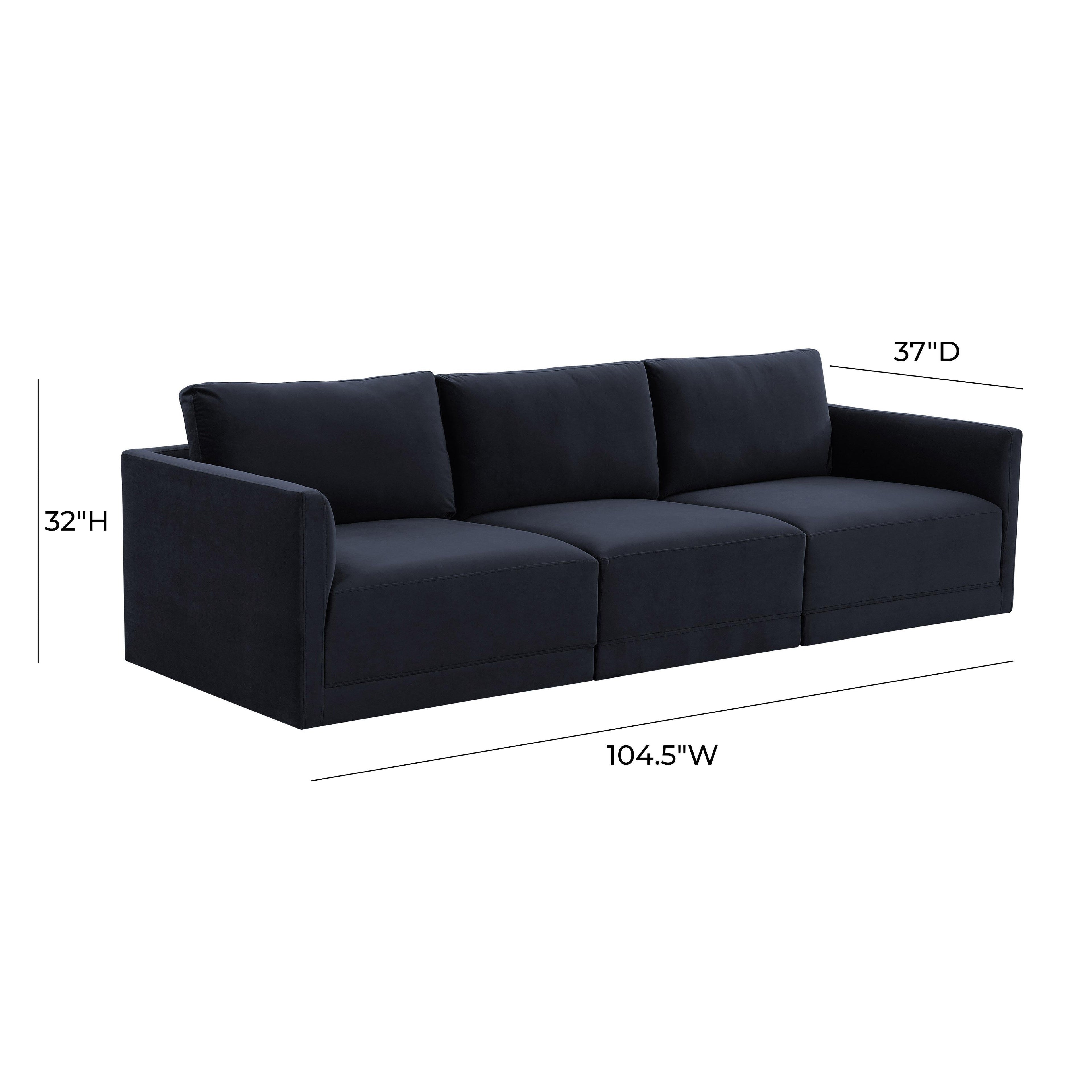 Willow 105" Performance Velvet Modular Sofa