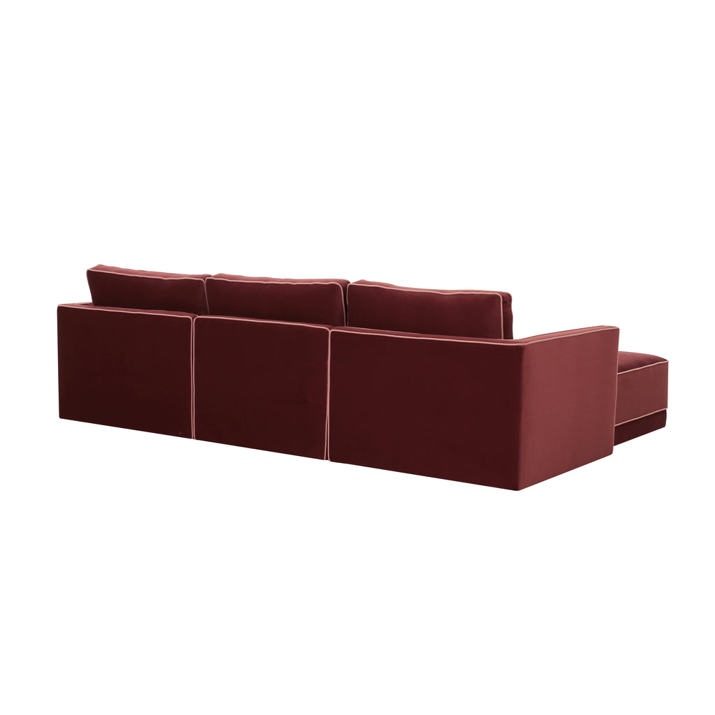 Willow 4-Piece Performance Velvet Modular Sectional