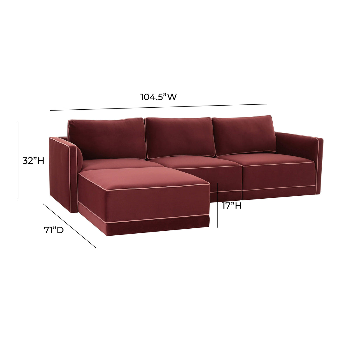 Willow Performance Velvet Modular Sectional Collection
