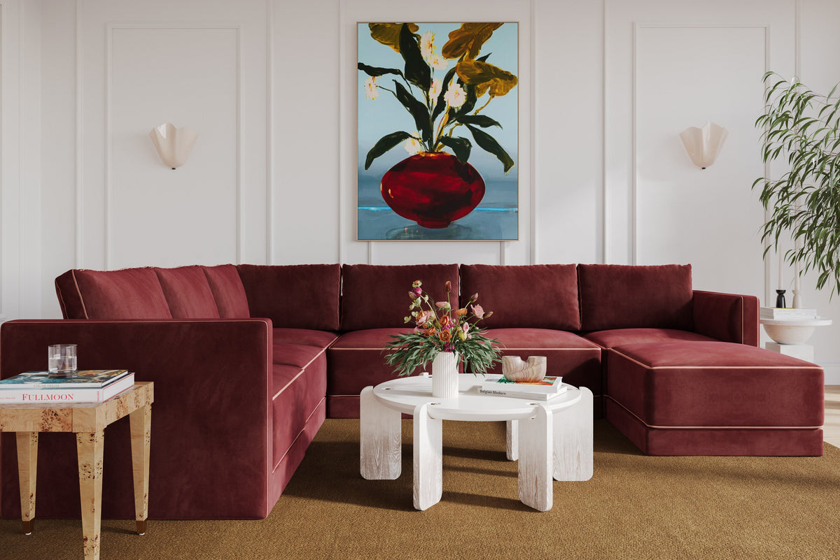 Willow 7-Piece Performance Velvet Modular Large Chaise Sectional