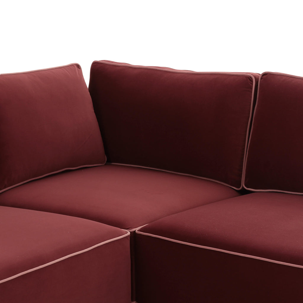 Willow 7-Piece Performance Velvet Modular Large Chaise Sectional