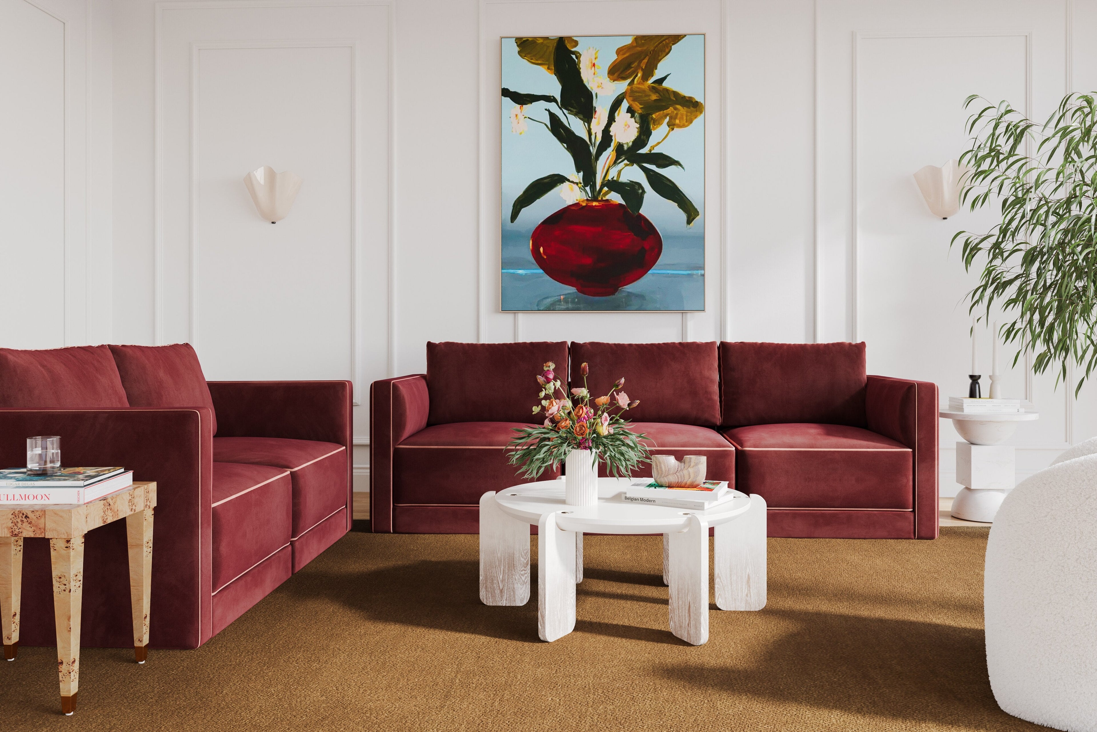 Willow 105" Performance Velvet Modular Sofa