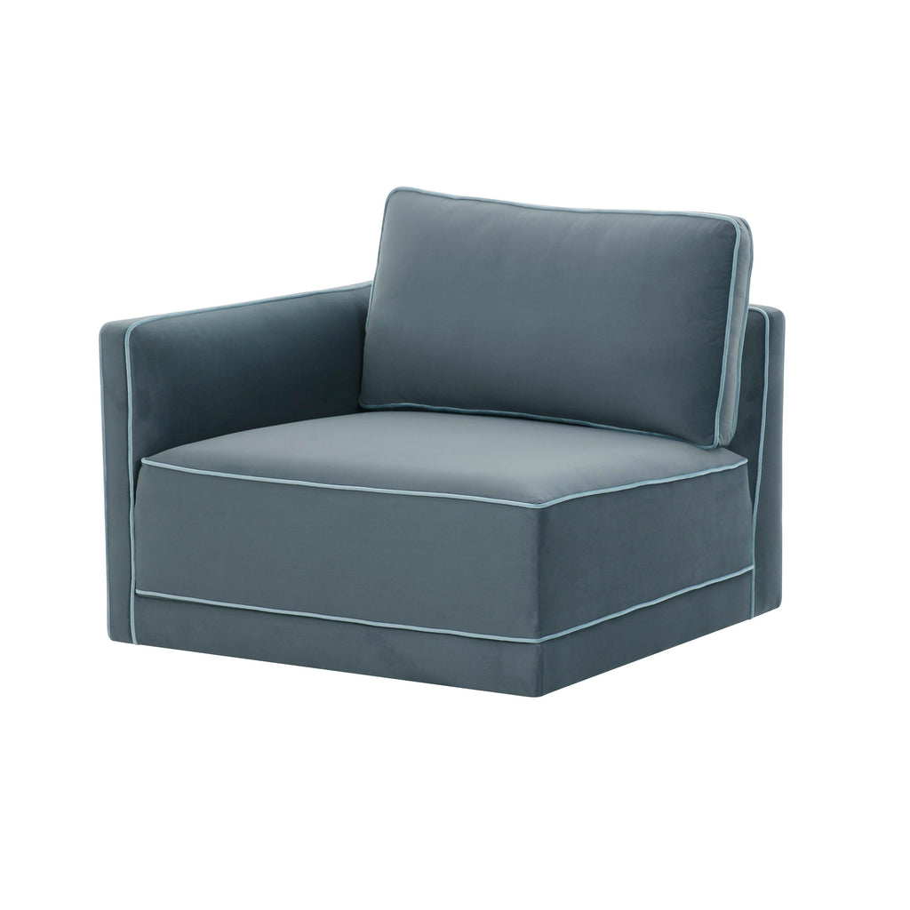 Willow Performance Velvet Modular LAF Corner Chair