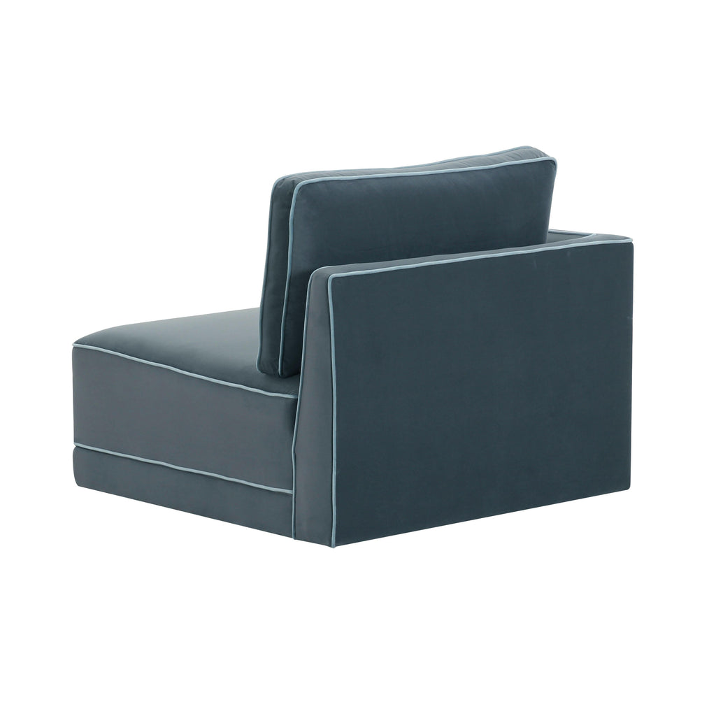 Willow Performance Velvet Modular LAF Corner Chair