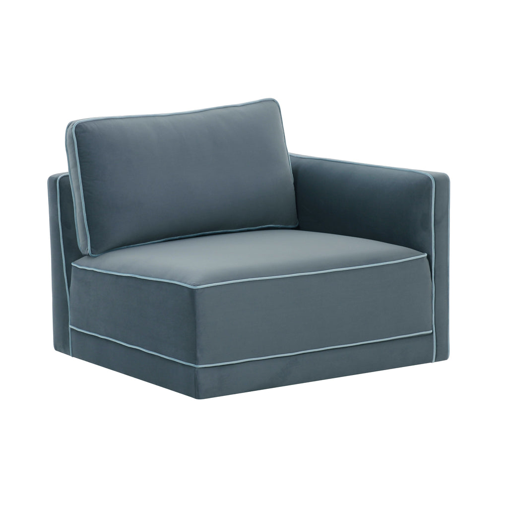 Willow Performance Velvet Modular RAF Corner Chair