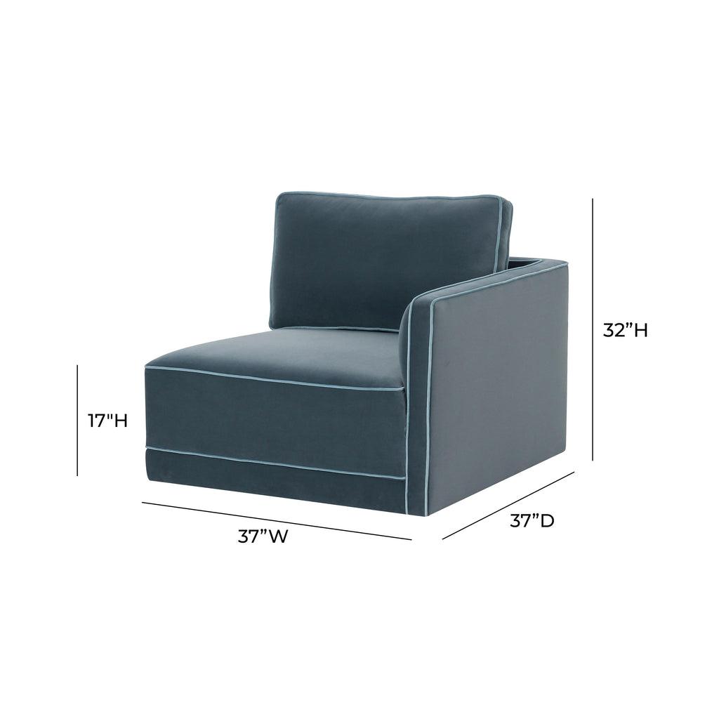 Willow Performance Velvet Modular RAF Corner Chair