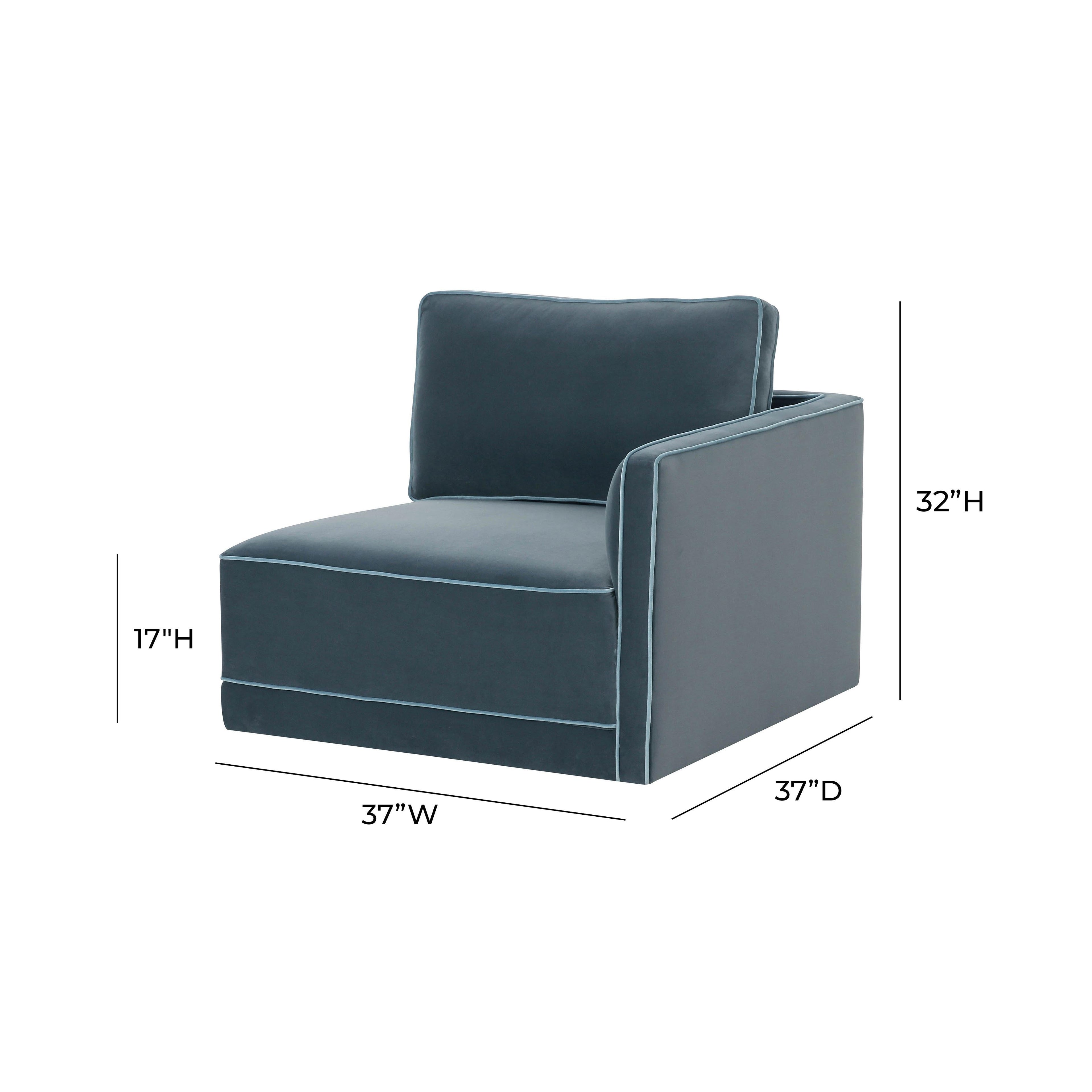 Willow Performance Velvet Modular RAF Corner Chair