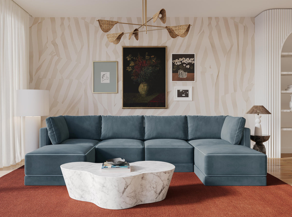 Willow Performance Velvet Modular Sectional Collection