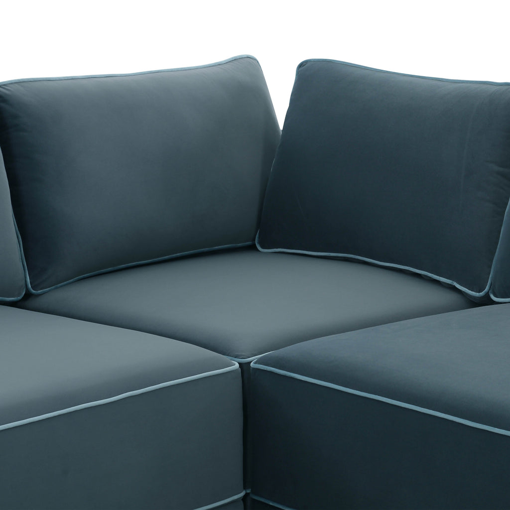 Willow 5-Piece Performance Velvet Modular L Sectional