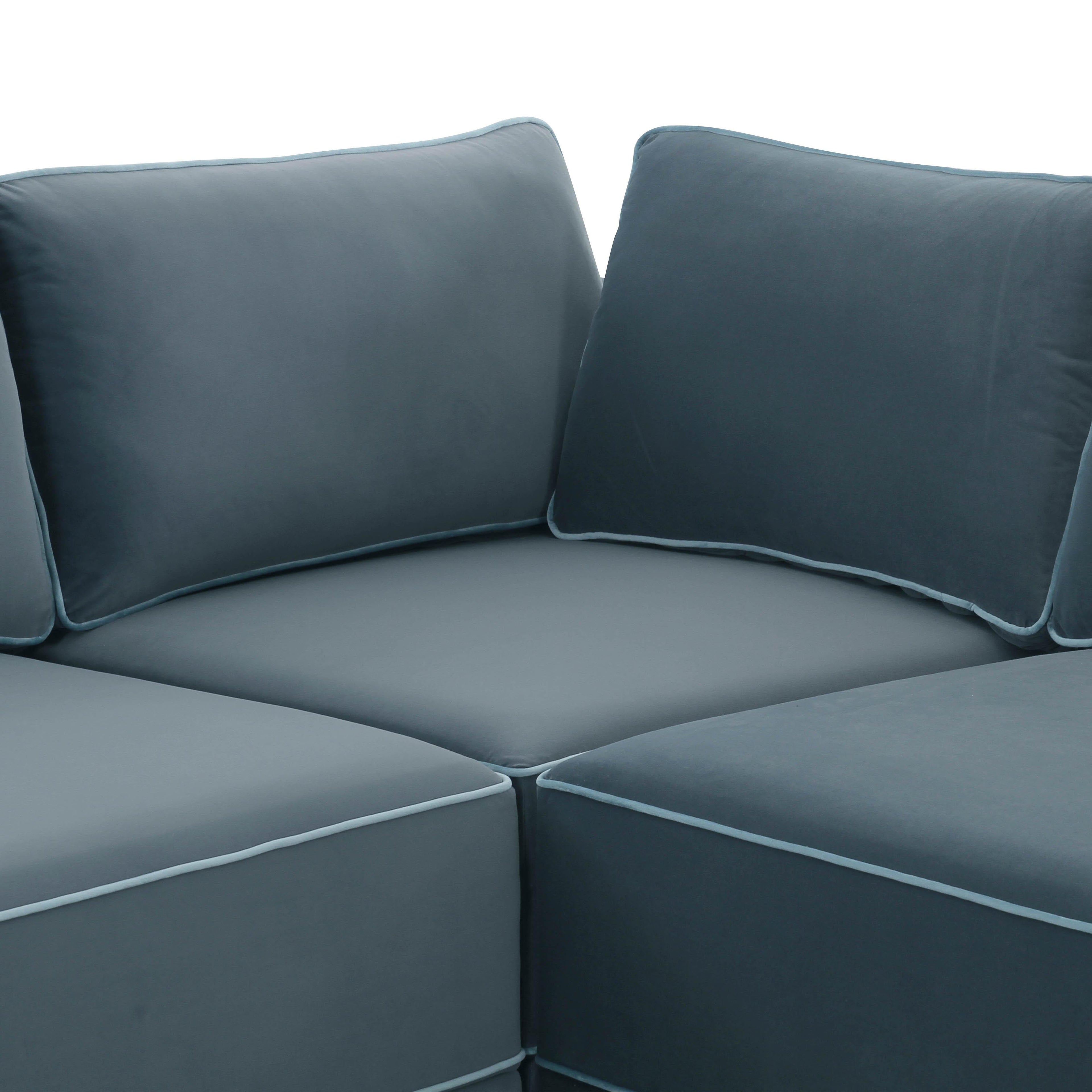 Willow 7-Piece Performance Velvet Modular Large Chaise Sectional