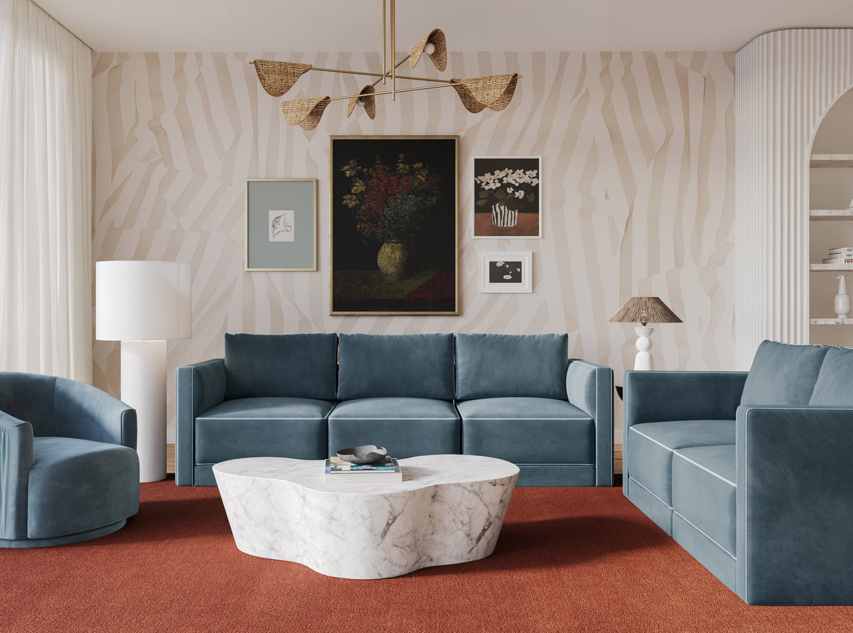 Willow 105" Performance Velvet Modular Sofa