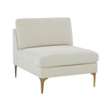 Serena Performance Velvet Modular Armless Chair