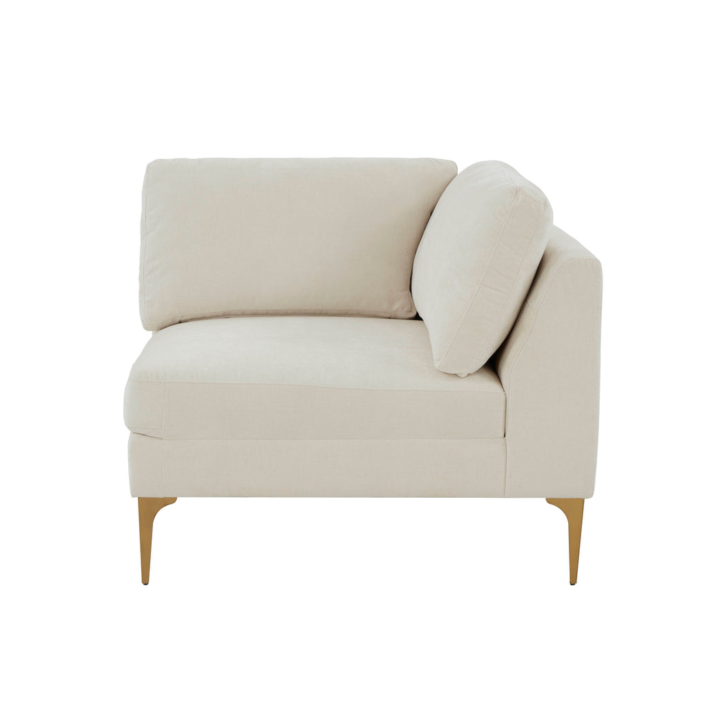 Serena Performance Velvet Modular Armless Chair