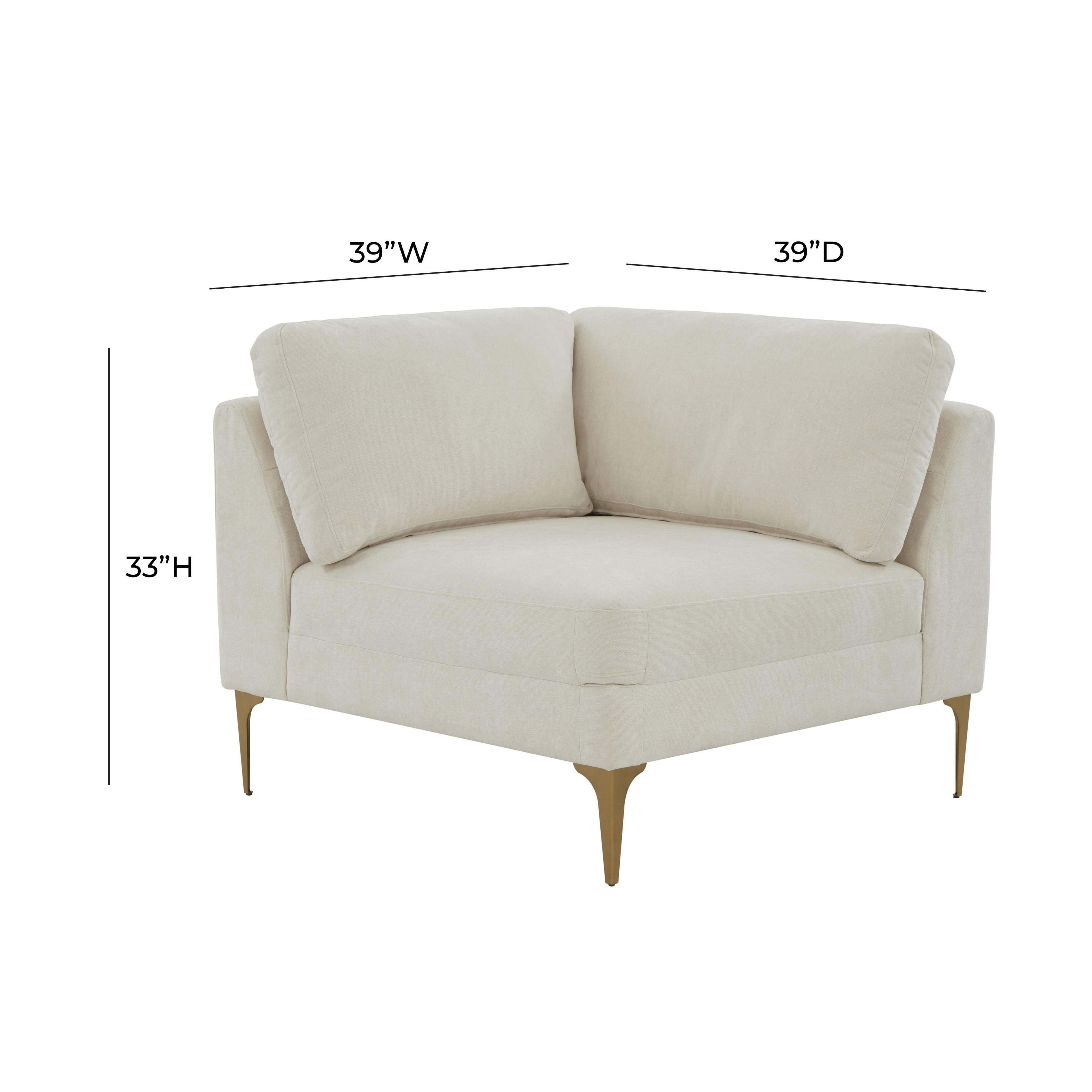 Serena Performance Velvet Modular Armless Chair