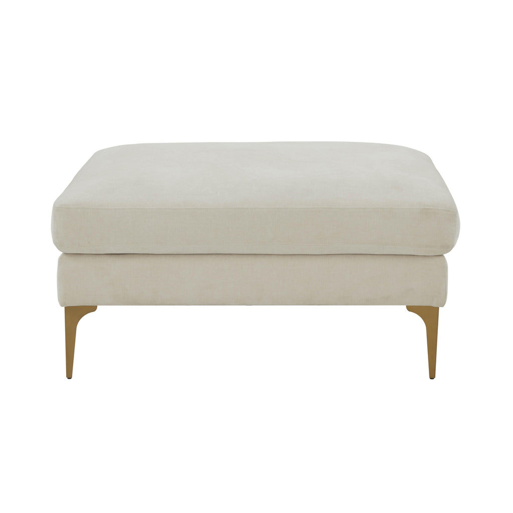 Serena Performance Velvet Ottoman