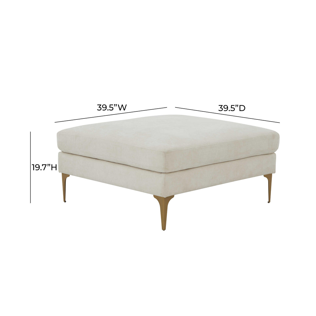 Serena Performance Velvet Ottoman
