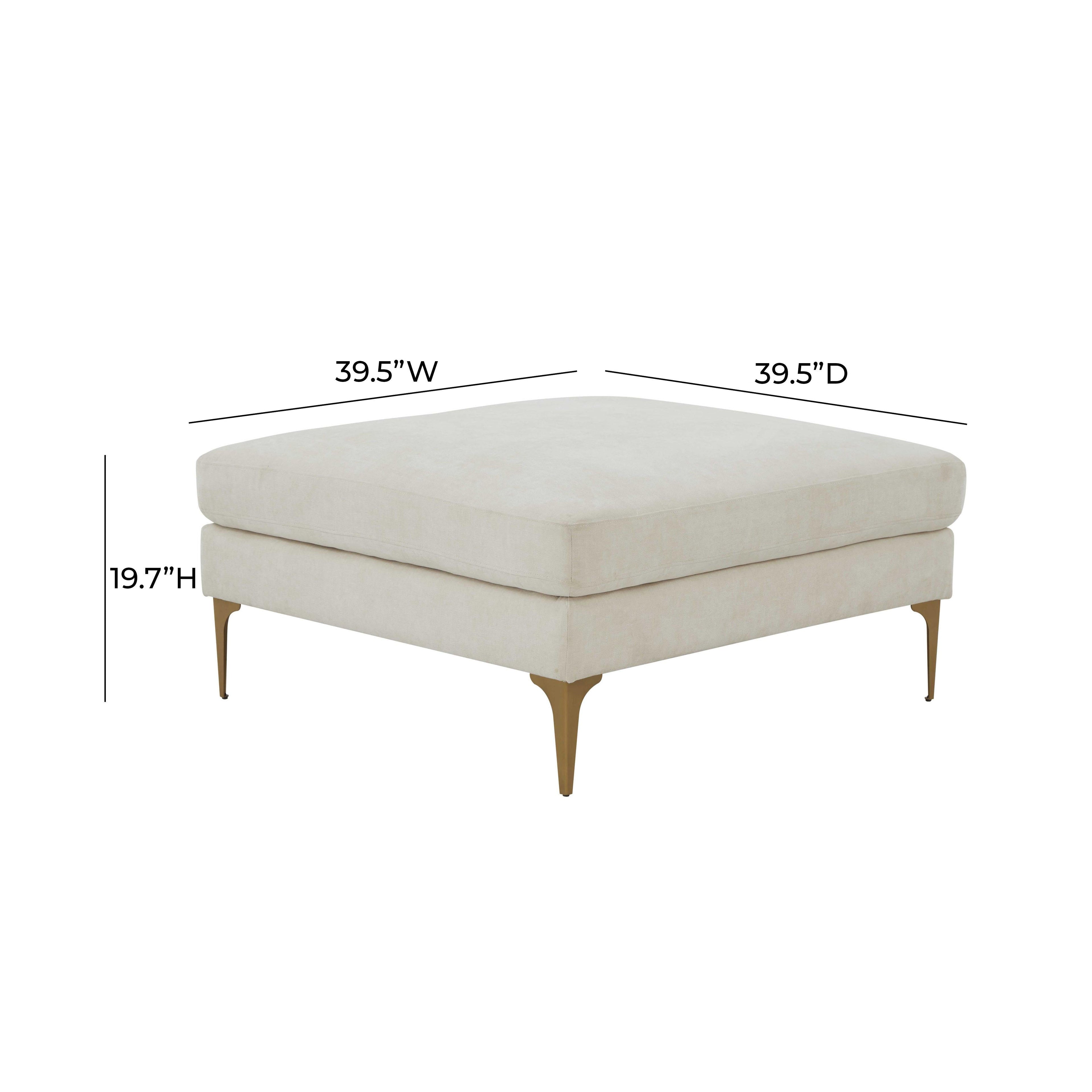 Serena Performance Velvet Ottoman
