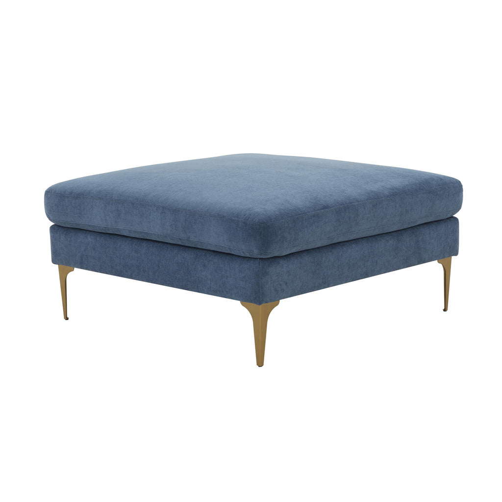 Serena Performance Velvet Ottoman