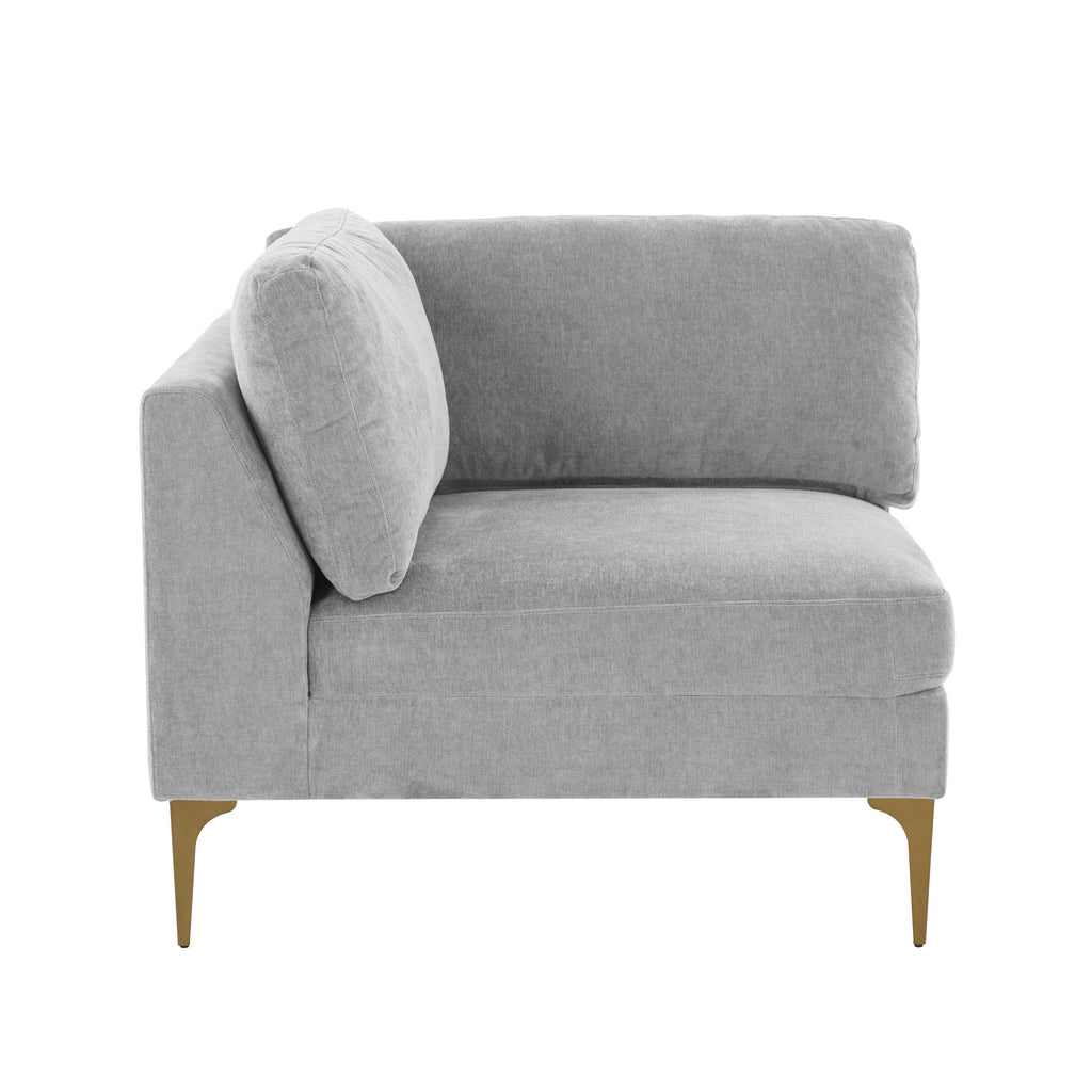 Serena Performance Velvet Modular Armless Chair