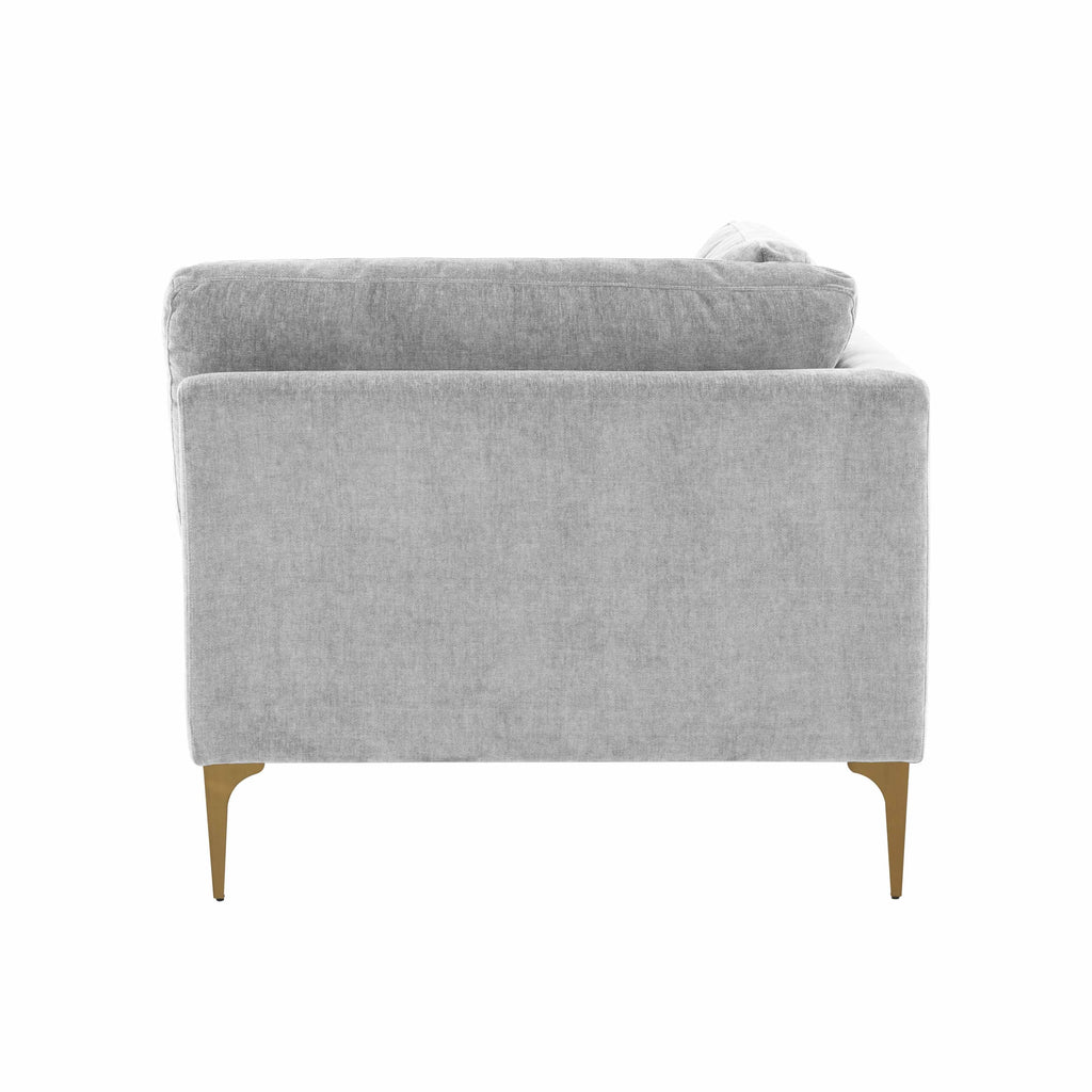 Serena Performance Velvet Modular Armless Chair