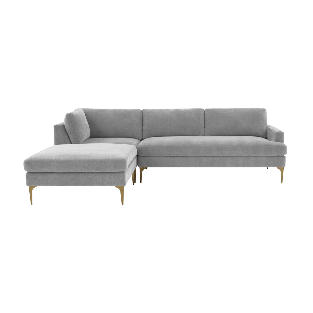 Serena 3-Piece Performance Velvet Chaise Sectional