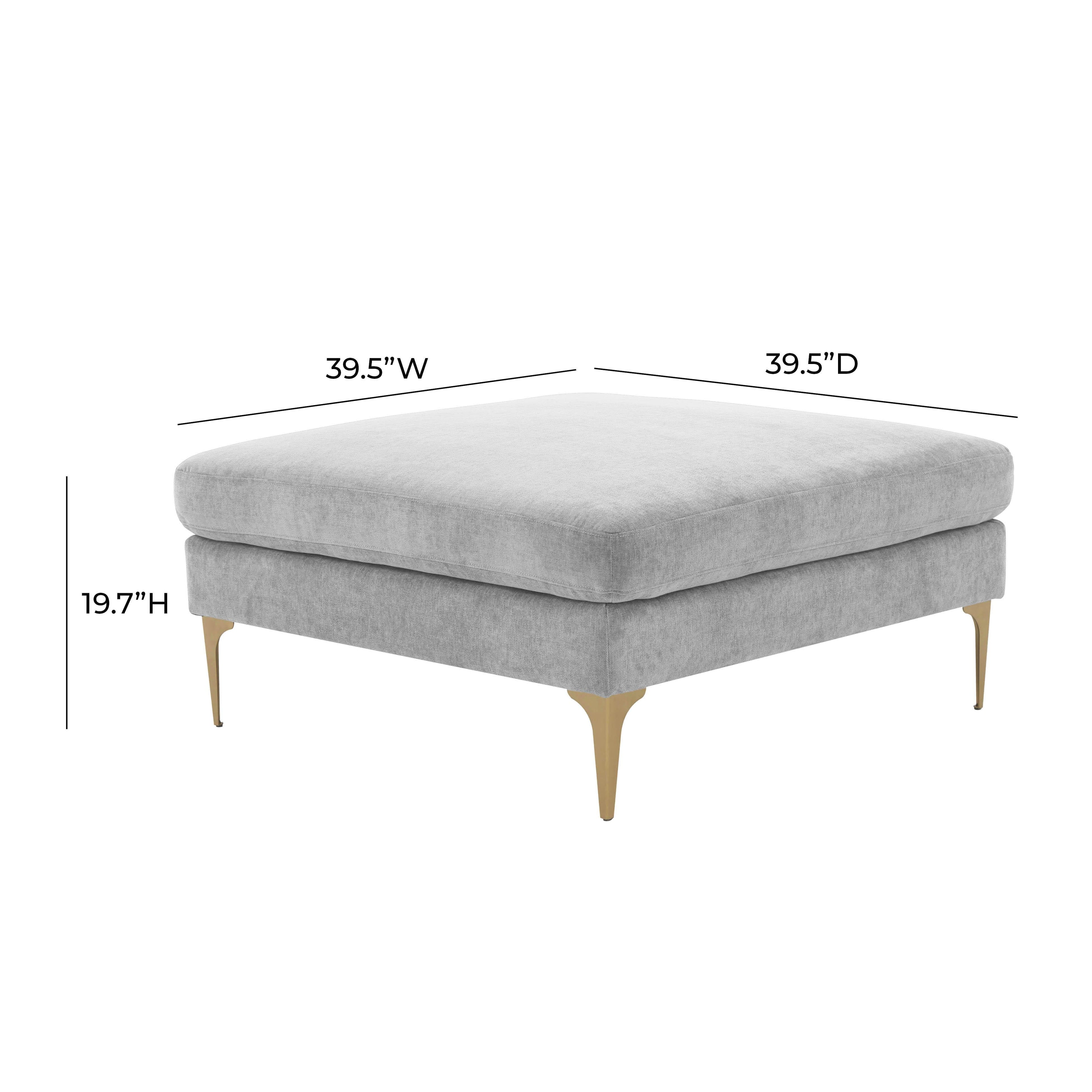 Serena Performance Velvet Ottoman