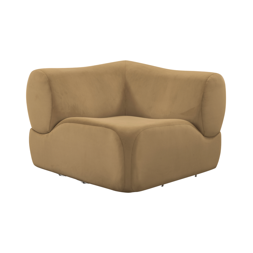 Zenith Latte Brown Performance Velvet Corner Wedge