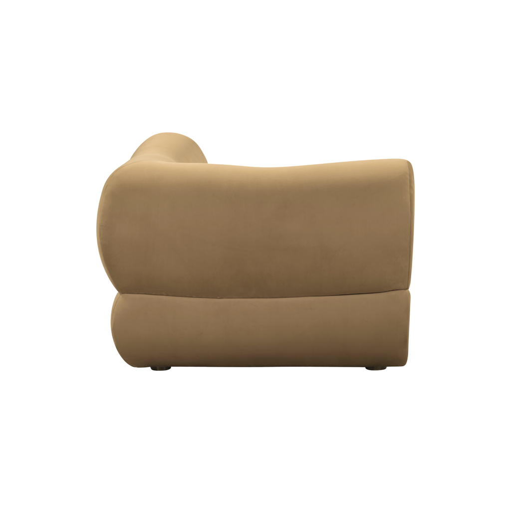 Zenith Latte Brown Performance Velvet Corner Wedge