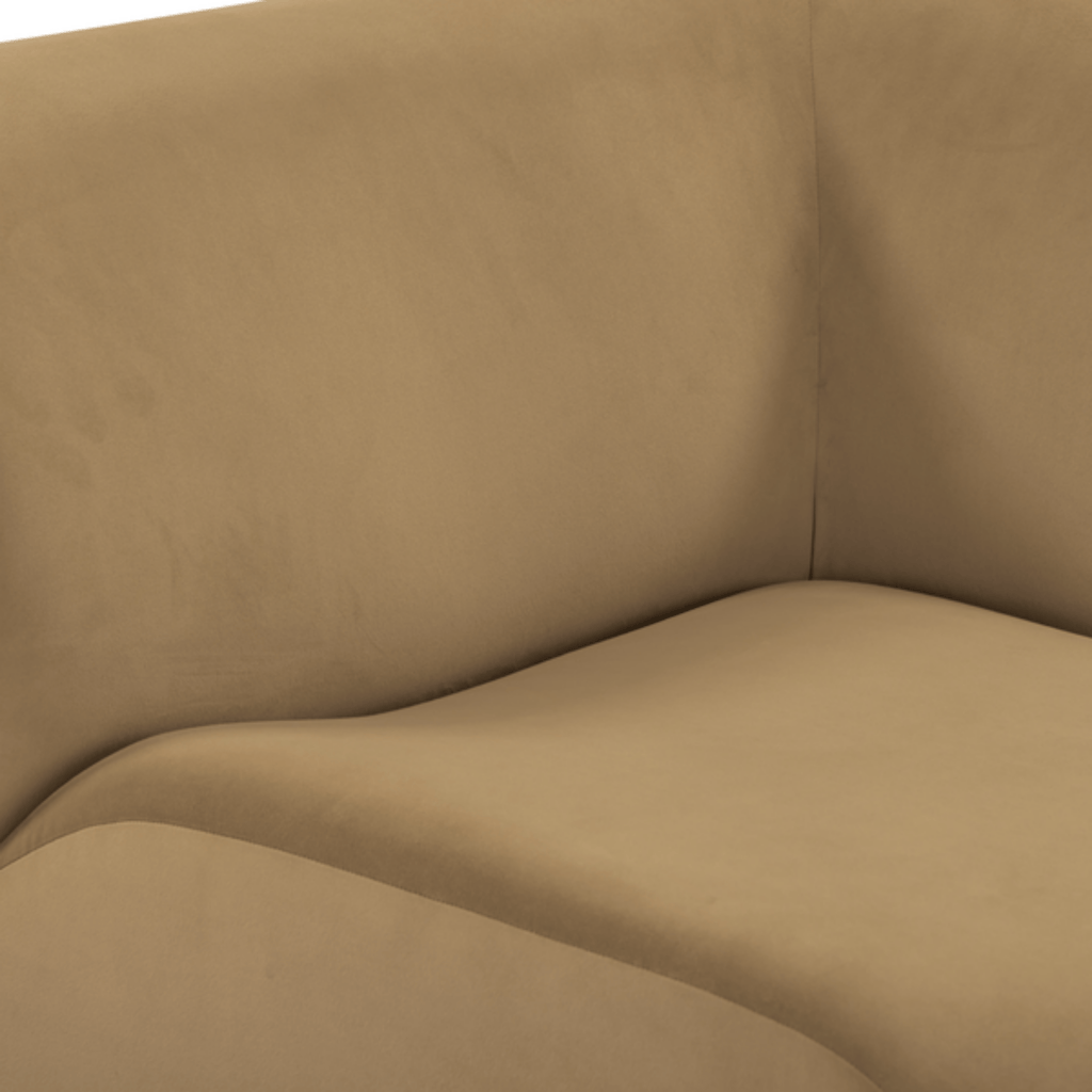 Zenith Latte Brown Performance Velvet Corner Wedge